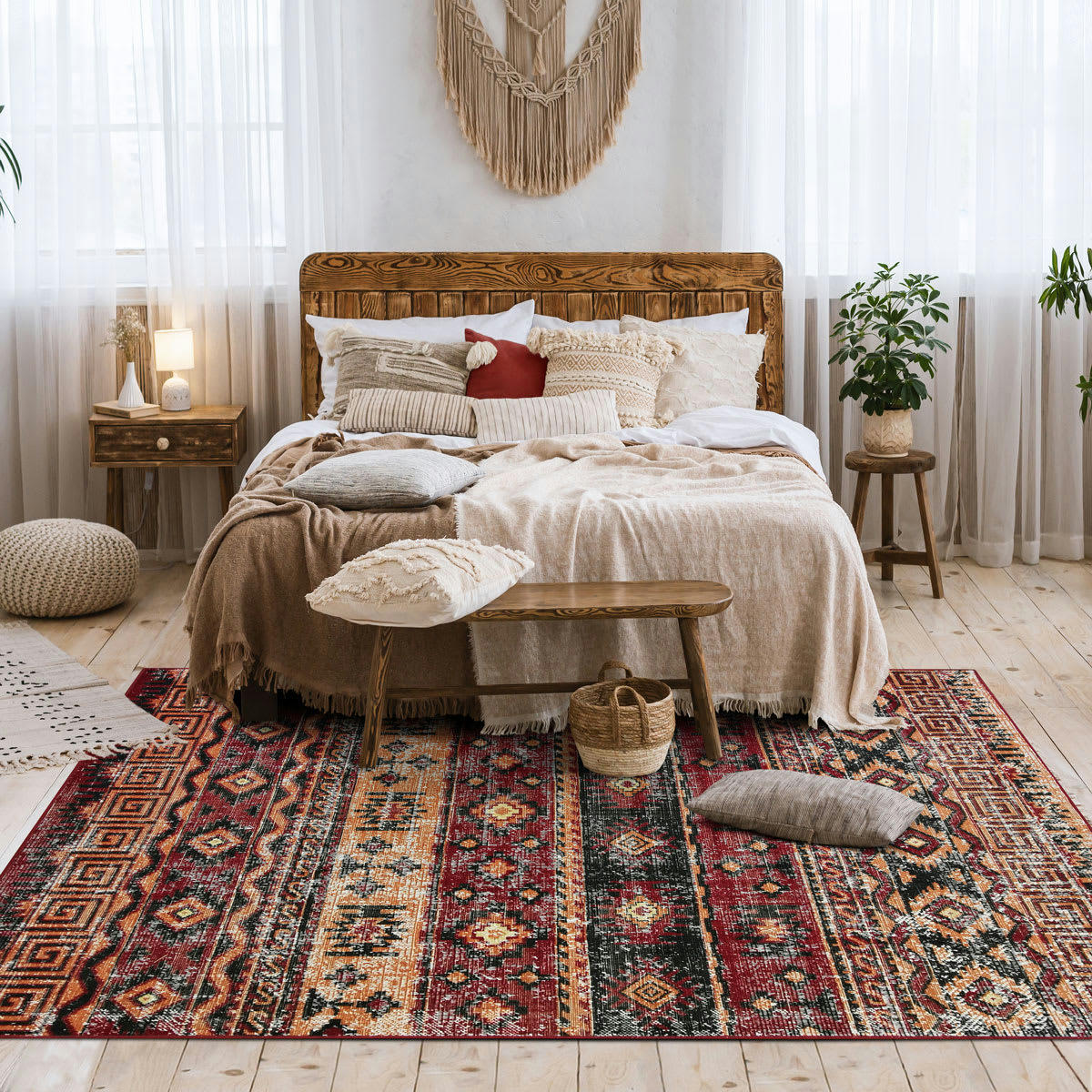 STELLE - Tapis avec motifs effet patiné vintage multi 120x170