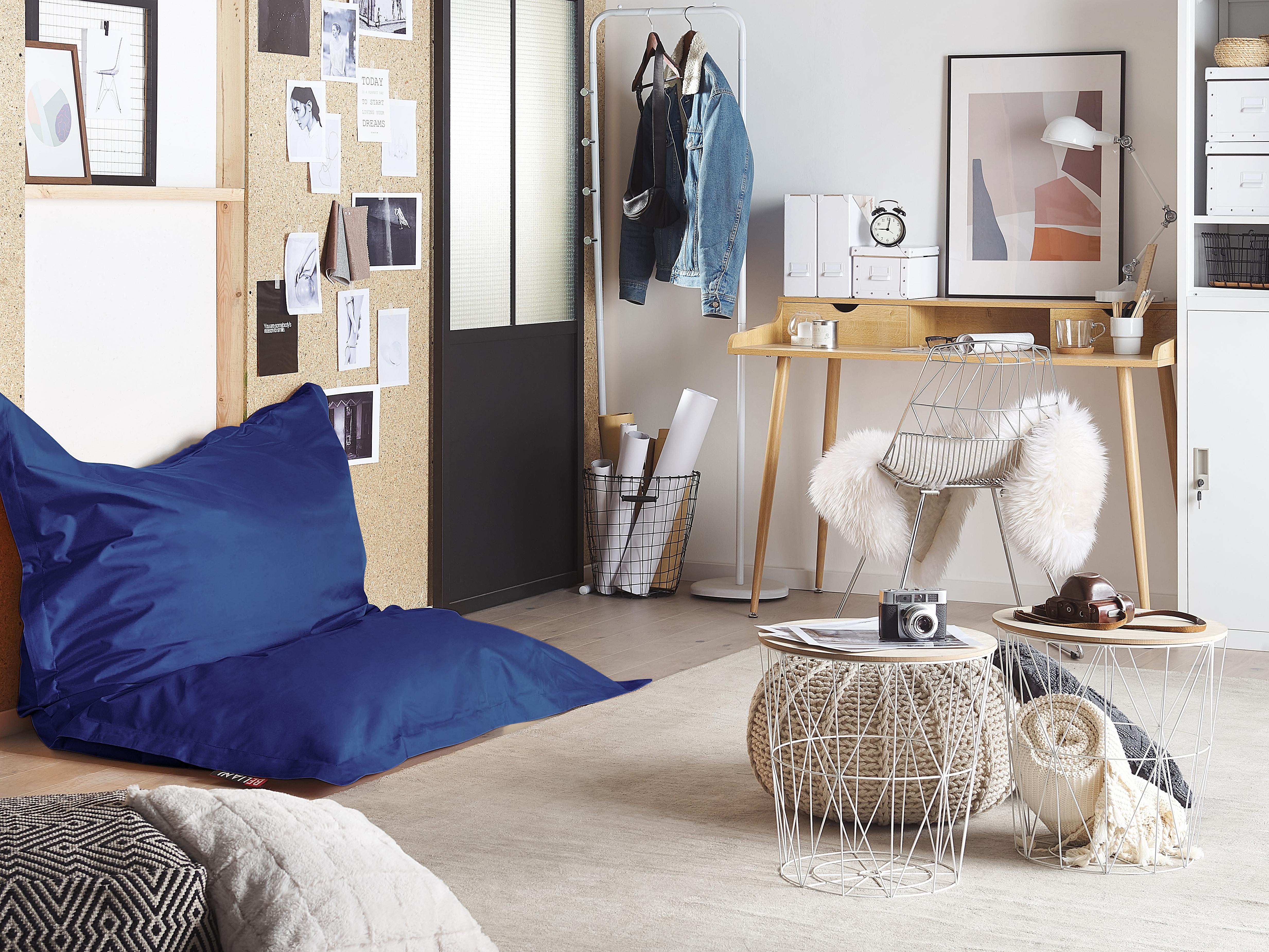 Bean Bag 300 L FUZZY 180 cm 140 cm Dark Blue