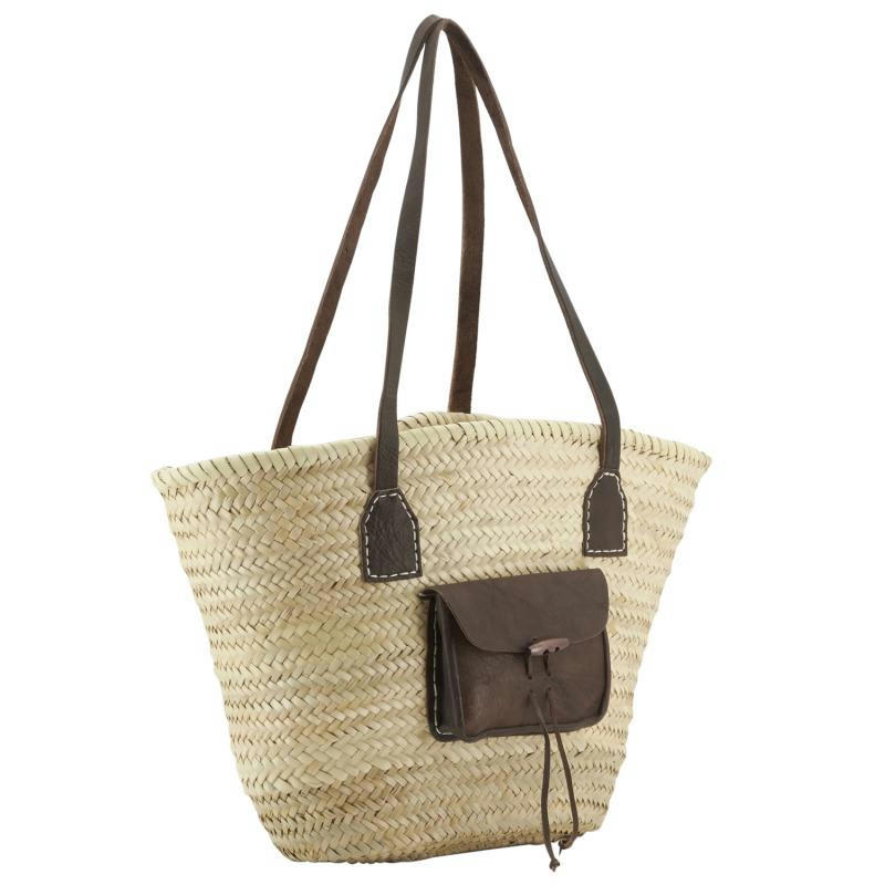 - Couffin en palmier et cuir