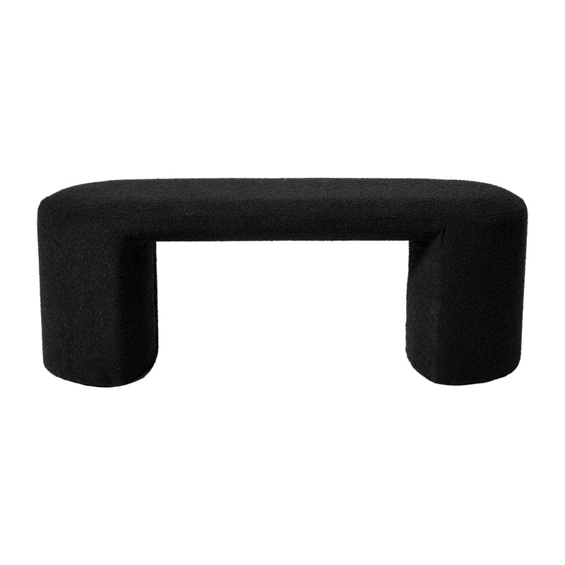 Bank Sara boucl&eacute; - antraciet - 45x120x44 cm