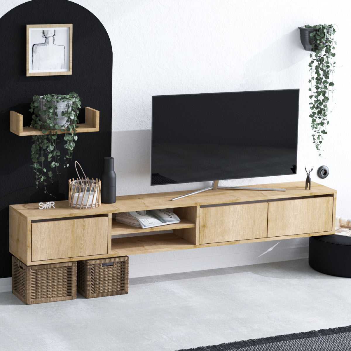 Calicosy - TV-Meubel HEKA - B180 cm - Eikenlook