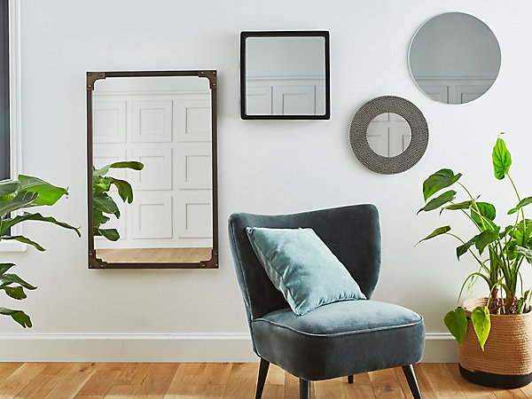 Miroir adhésif rond argent Pierre Pradel Ø42 cm