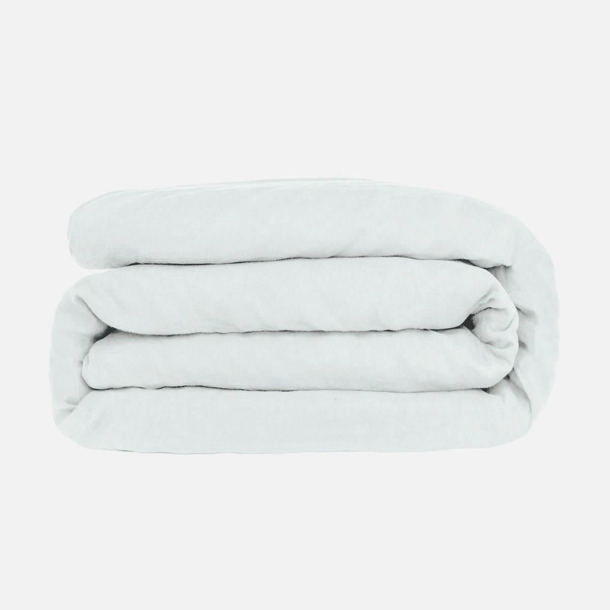 HORTENSE - Housse de couette lin lavé  260x240 blanc neige
