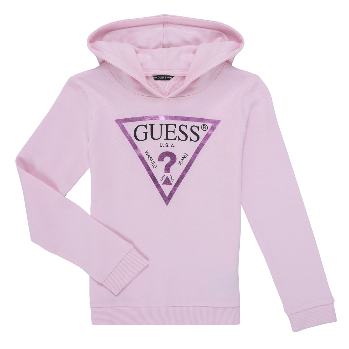 Guess - HOODED LS FLEECE_CORE - Pink