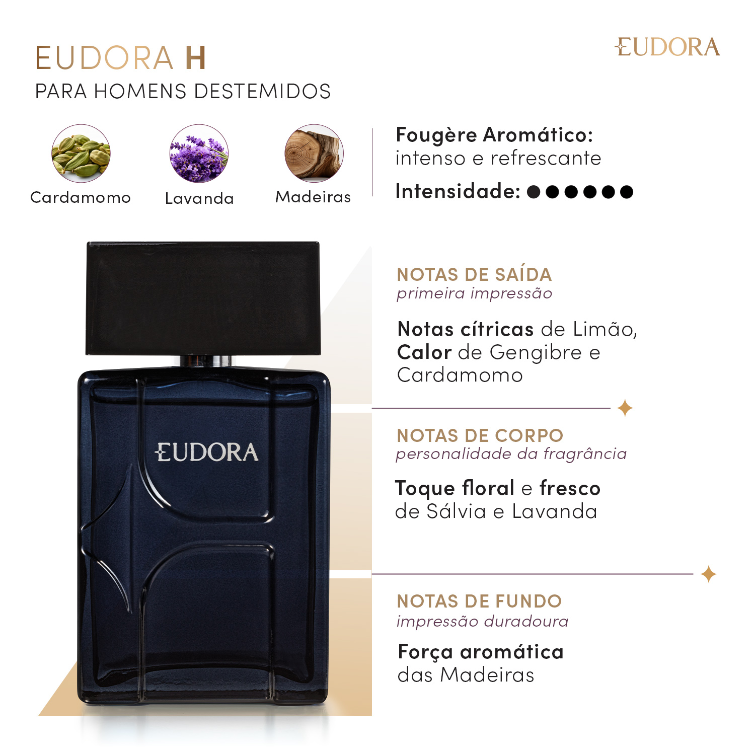 Eudora H Desodorante Colônia 100ml