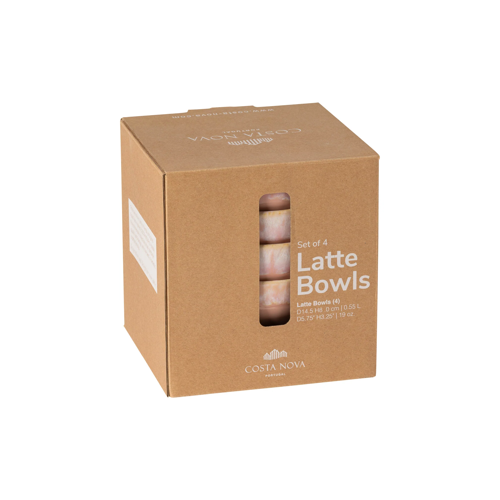 Set 4 Bowls Latte Bowls