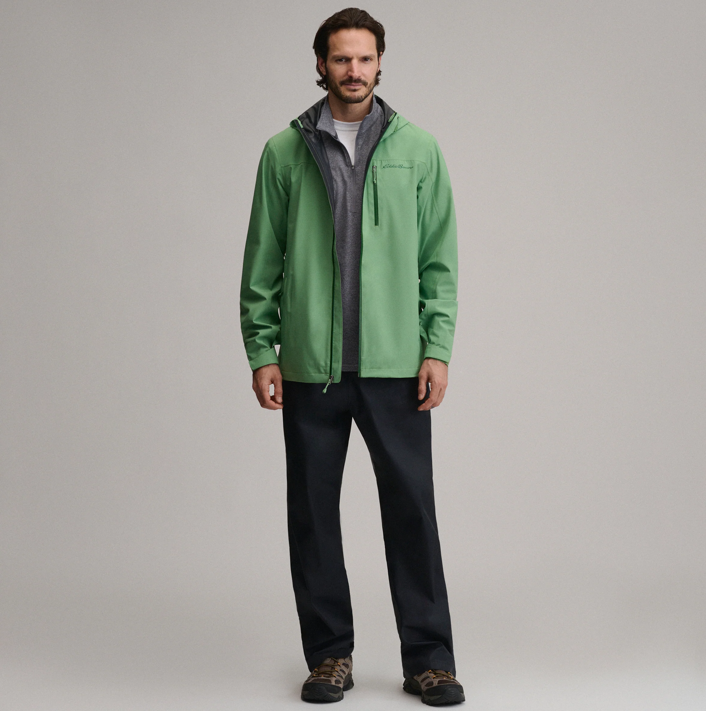 Men's Cloud Cap Waterproof Stretch Hooded Rain Jacket