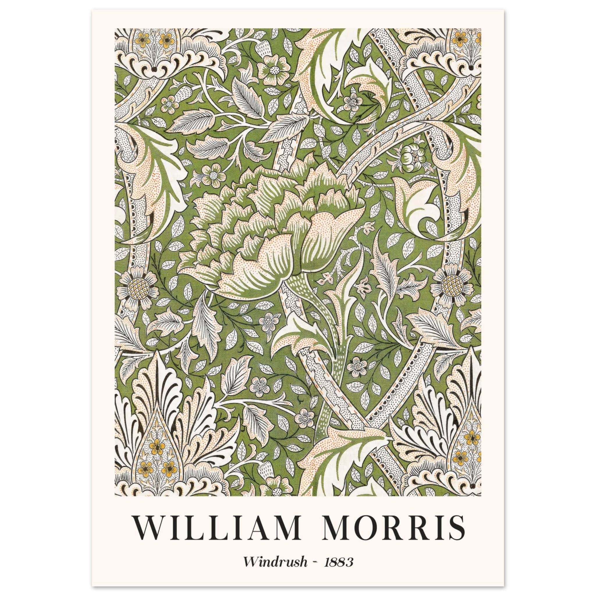 Artfulprints Poster William Morris - Windrush 1883  - 50x70 cm - Groen