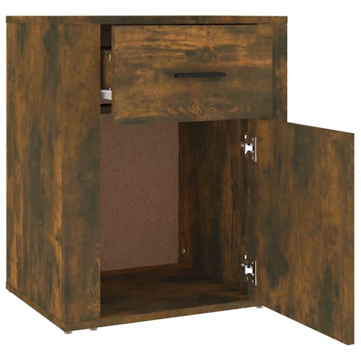 NNEVL Bedside Cabinet Smoked Oak 50x36x60 cm Engineered Wood