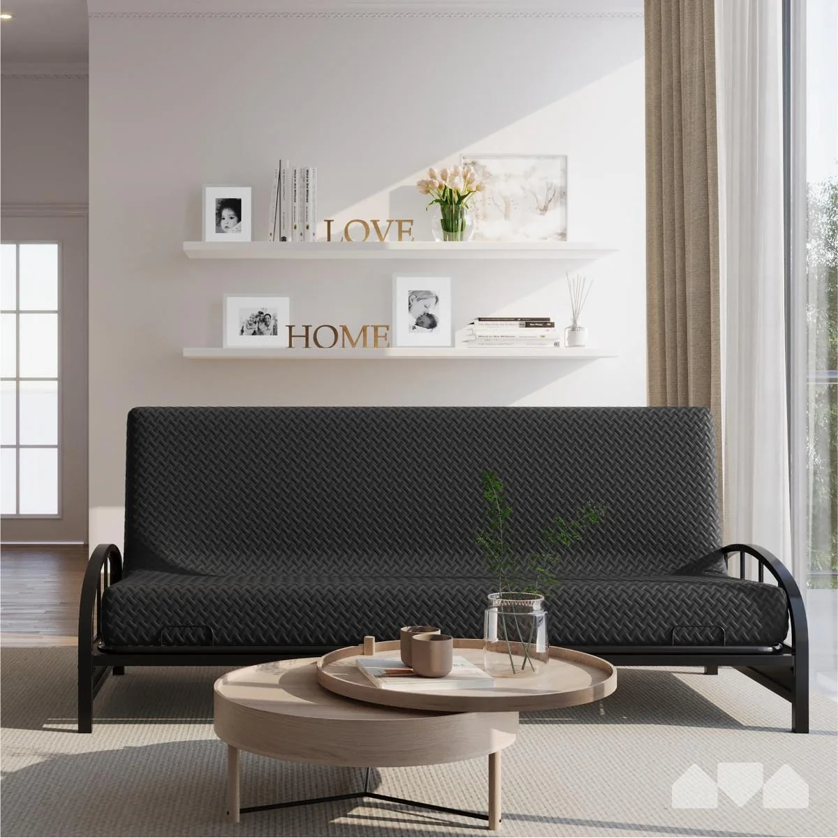 Milliard Black Memory Foam Full-size Futon Mattress