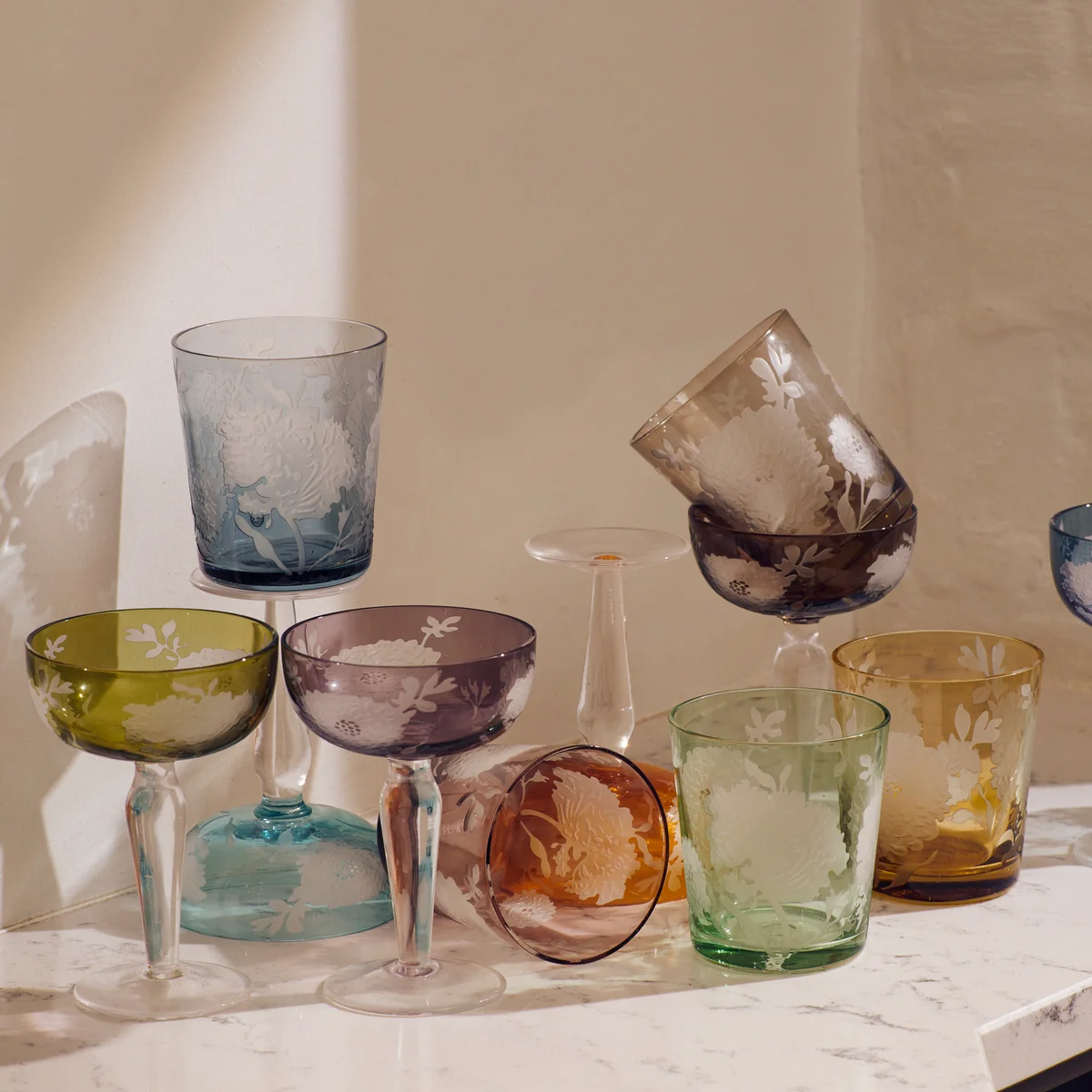 POLSPOTTEN - Peony Glas, mehrfarbig (6er-Set)