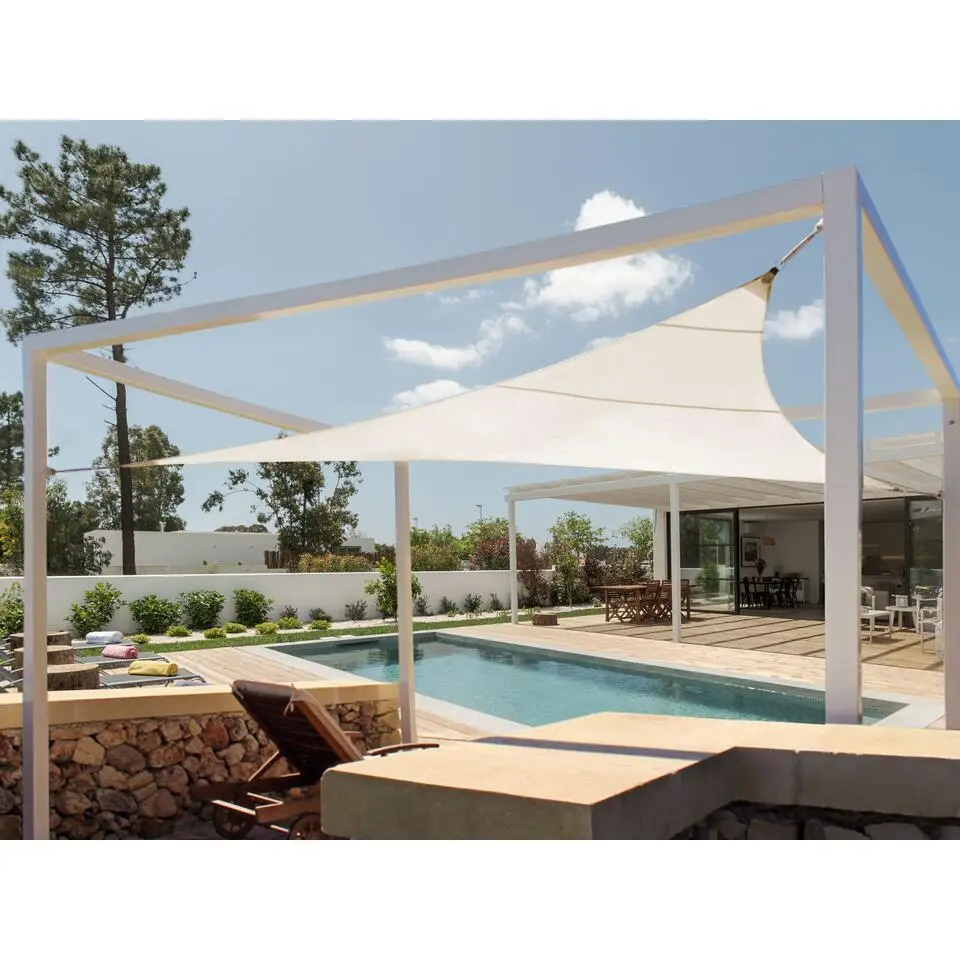 LUKKA - Schaduwdoek - Gebroken wit - Polyester