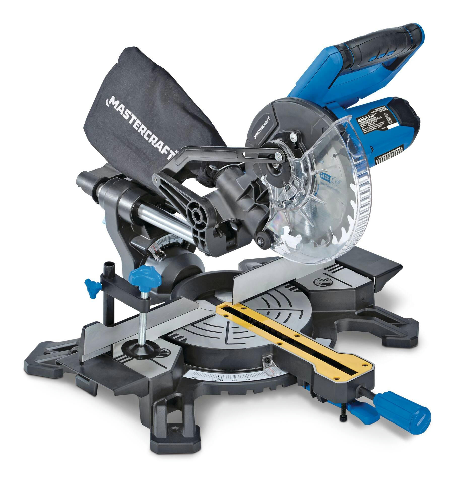 Mastercraft 9.5 Amp Single-Bevel Sliding Compound Mitre Saw, 7-1/4-in