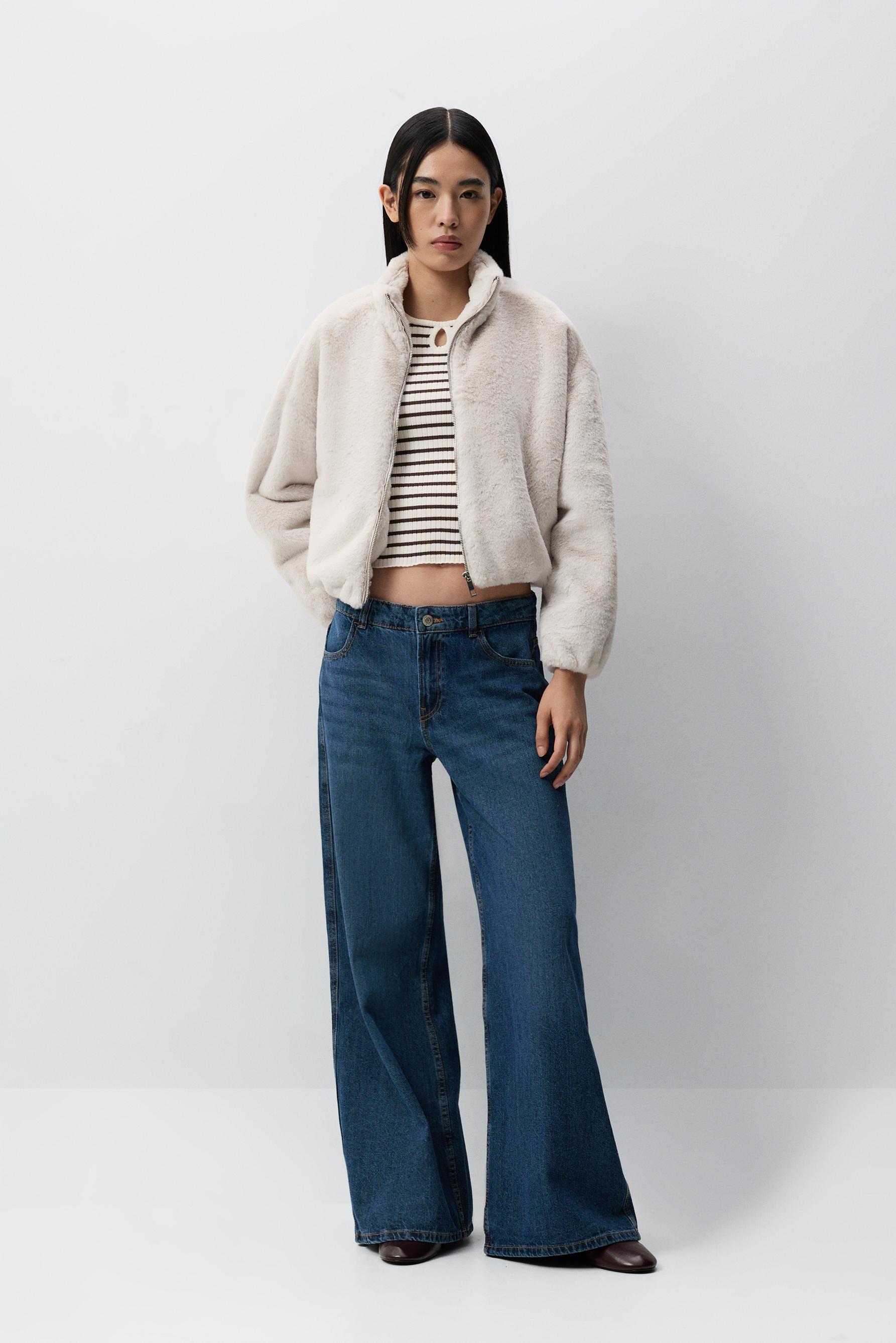 Cazadora bomber efecto pelo