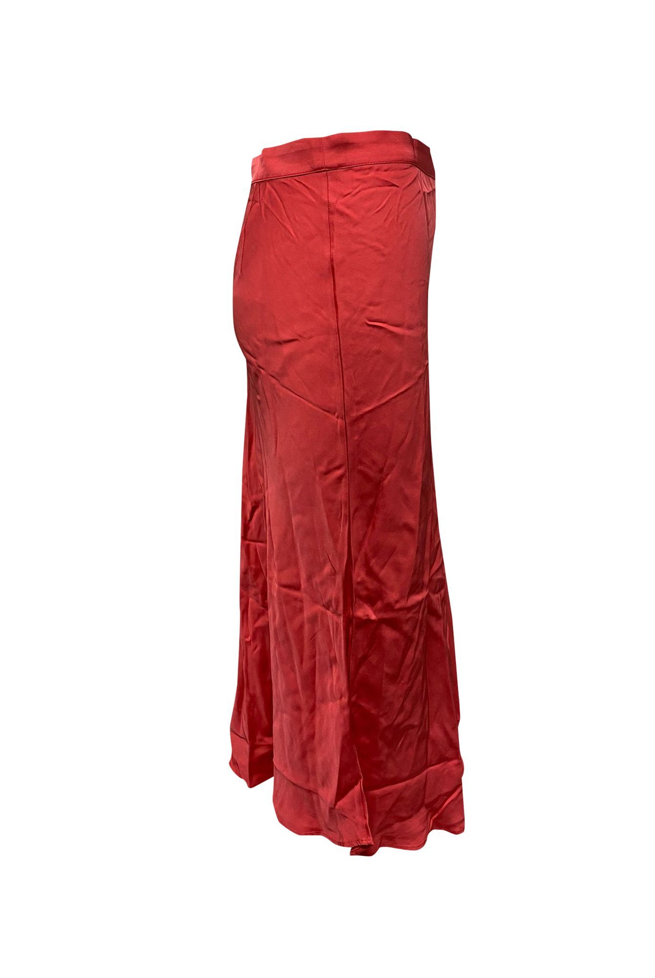 Claudie Pierlot Preloved Selma Flared Midi Skirt in Pink Viscose