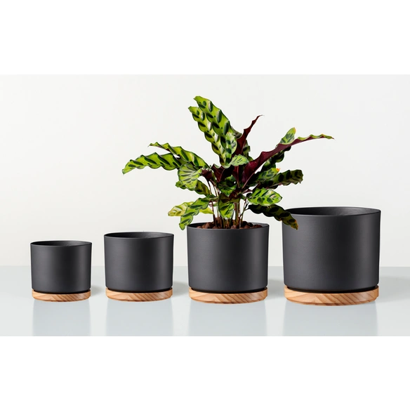 Blumentopf »OSLO«, Breite: 22,1 cm, Grau, Keramik