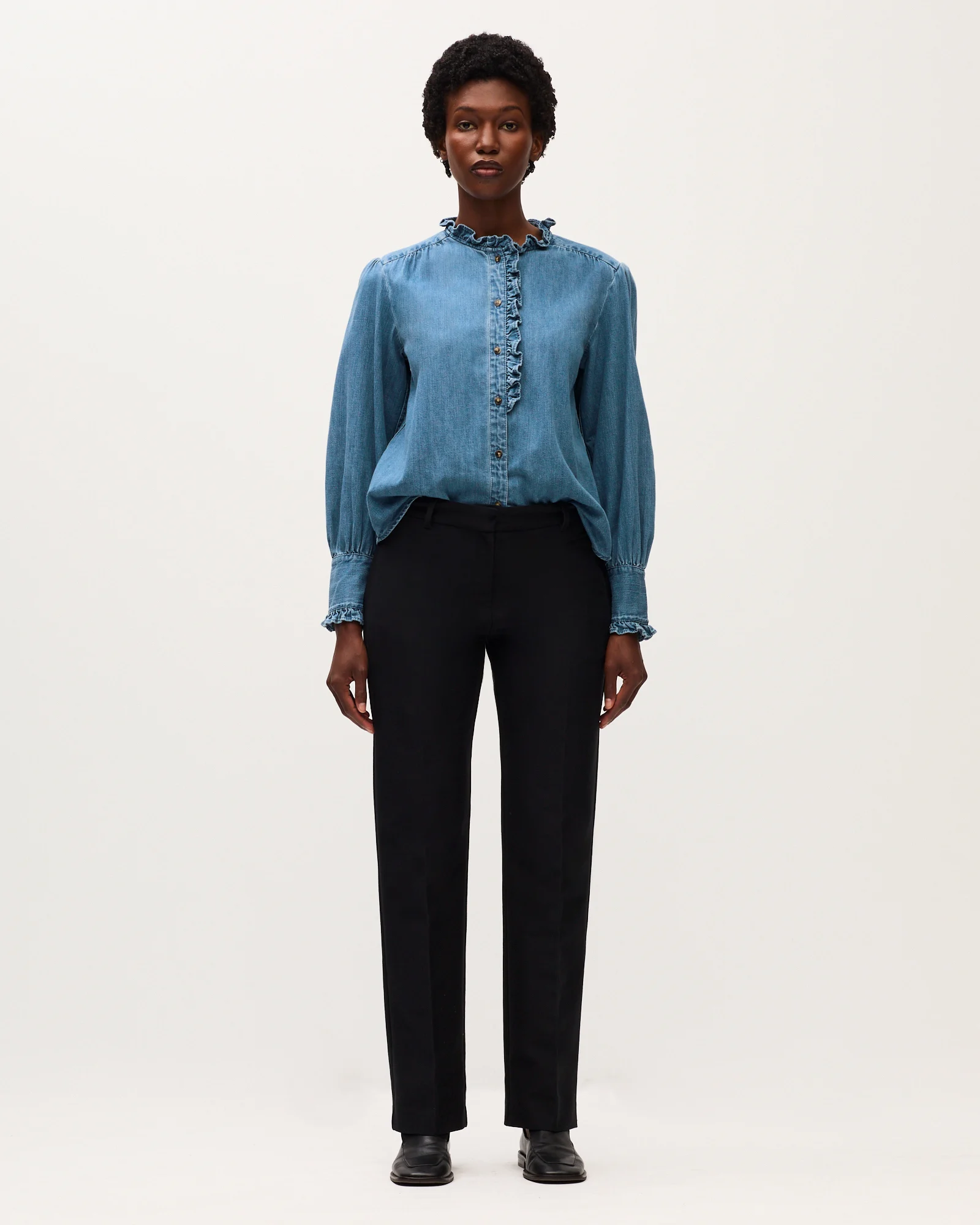 Pantalon droit ajusté