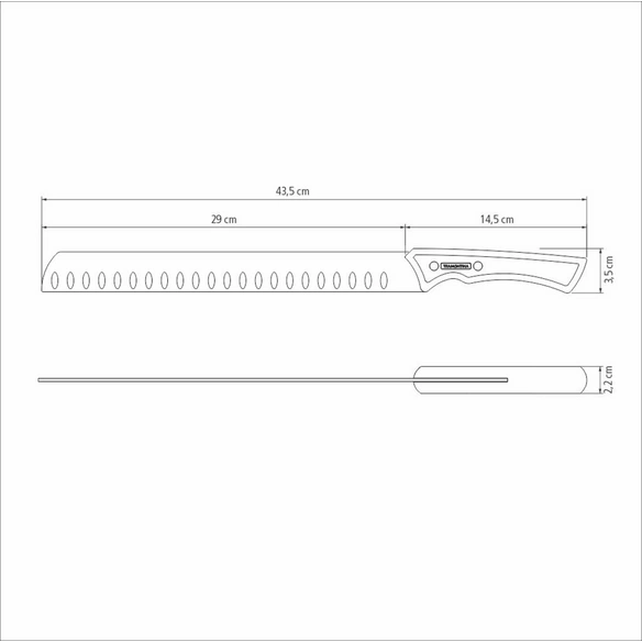 Messer »CHURRASCO BLACK«, Schneidemesser, 43 cm