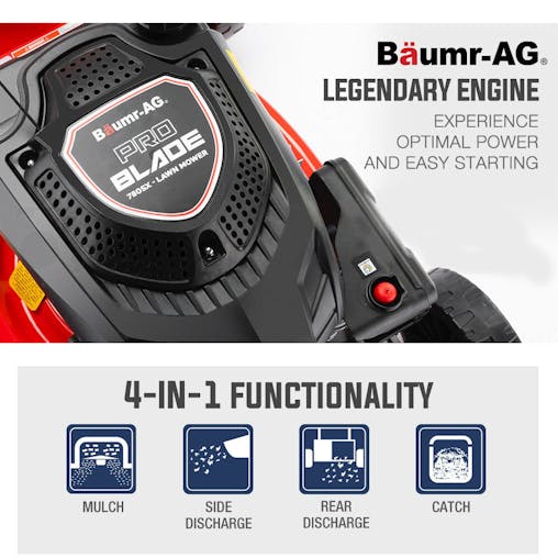 NNEMB Petrol Lawn Mower 220cc 18 4 Stroke Self Propelled-780SX