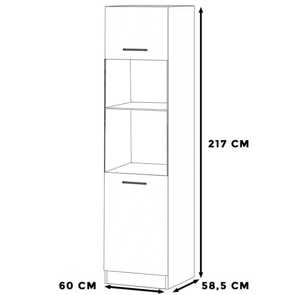 Szafka kuchenna słupek blande 60cm dąb wotan