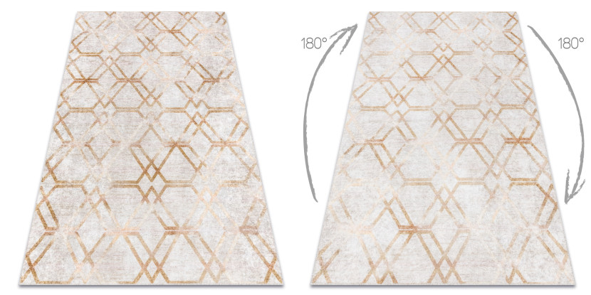 Dywan do prania MIRO 51805.804 Geometryczny, kratka 80x150 cm