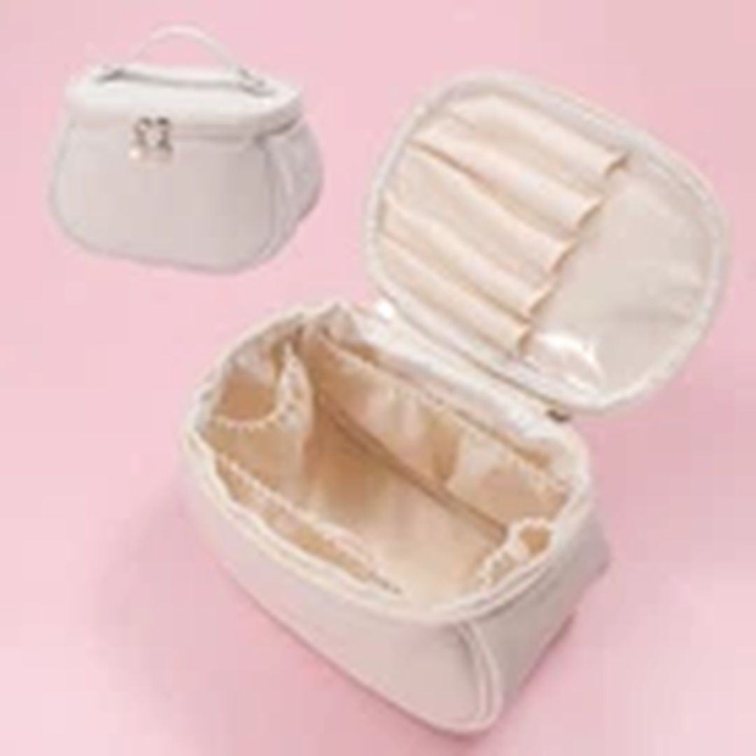 Havendro Cream Toiletry Cosmetic Storage Travel Make-Up Cases Bag