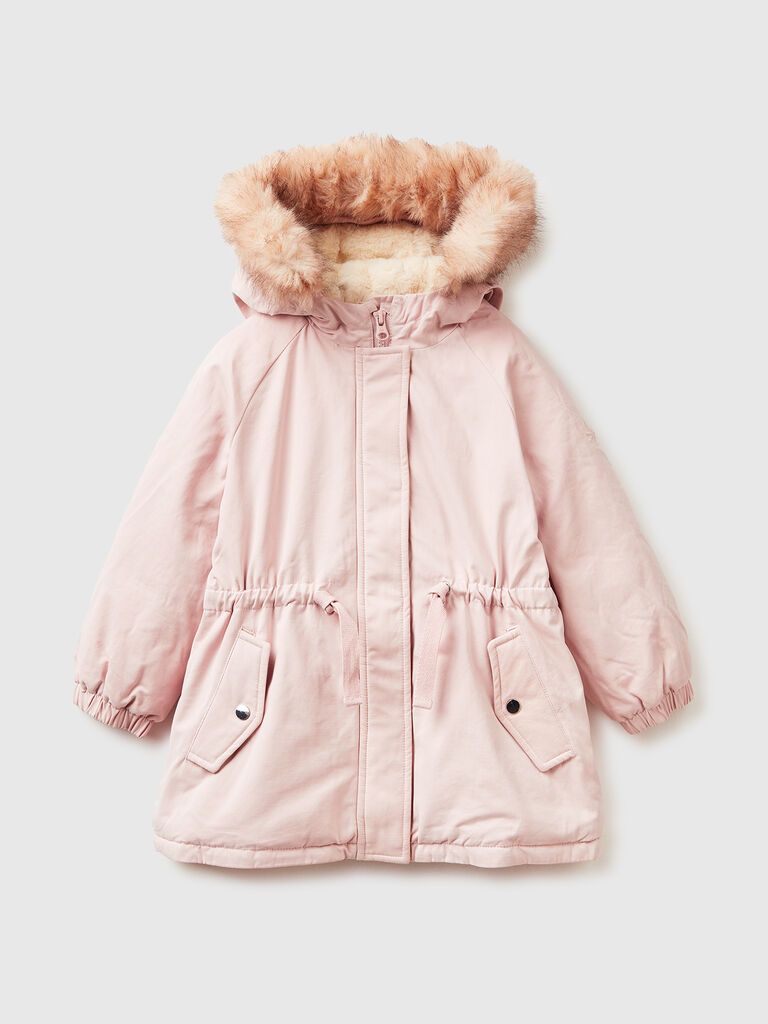 Padded parka with drawstring