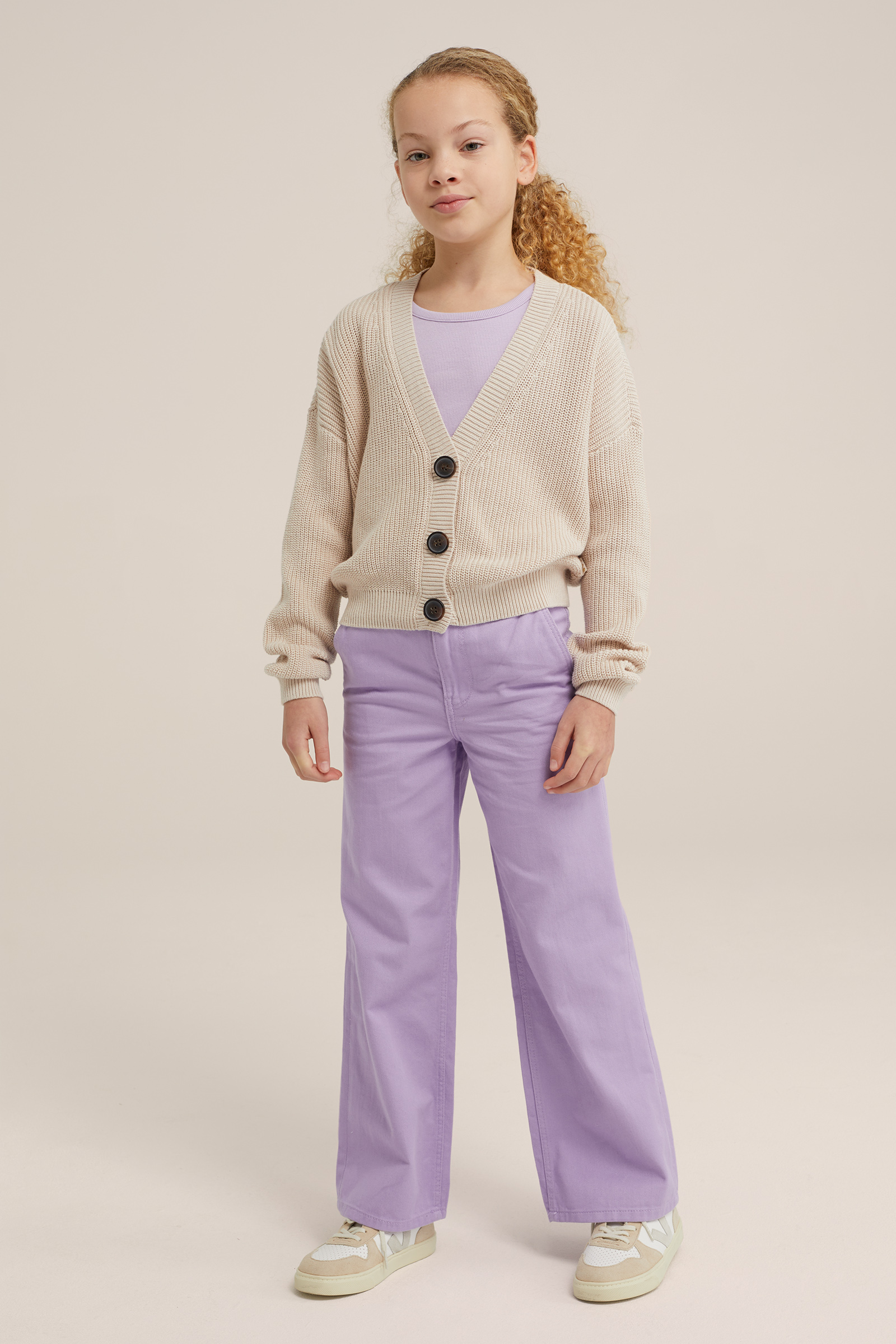 Meisjes fijngebreid vest