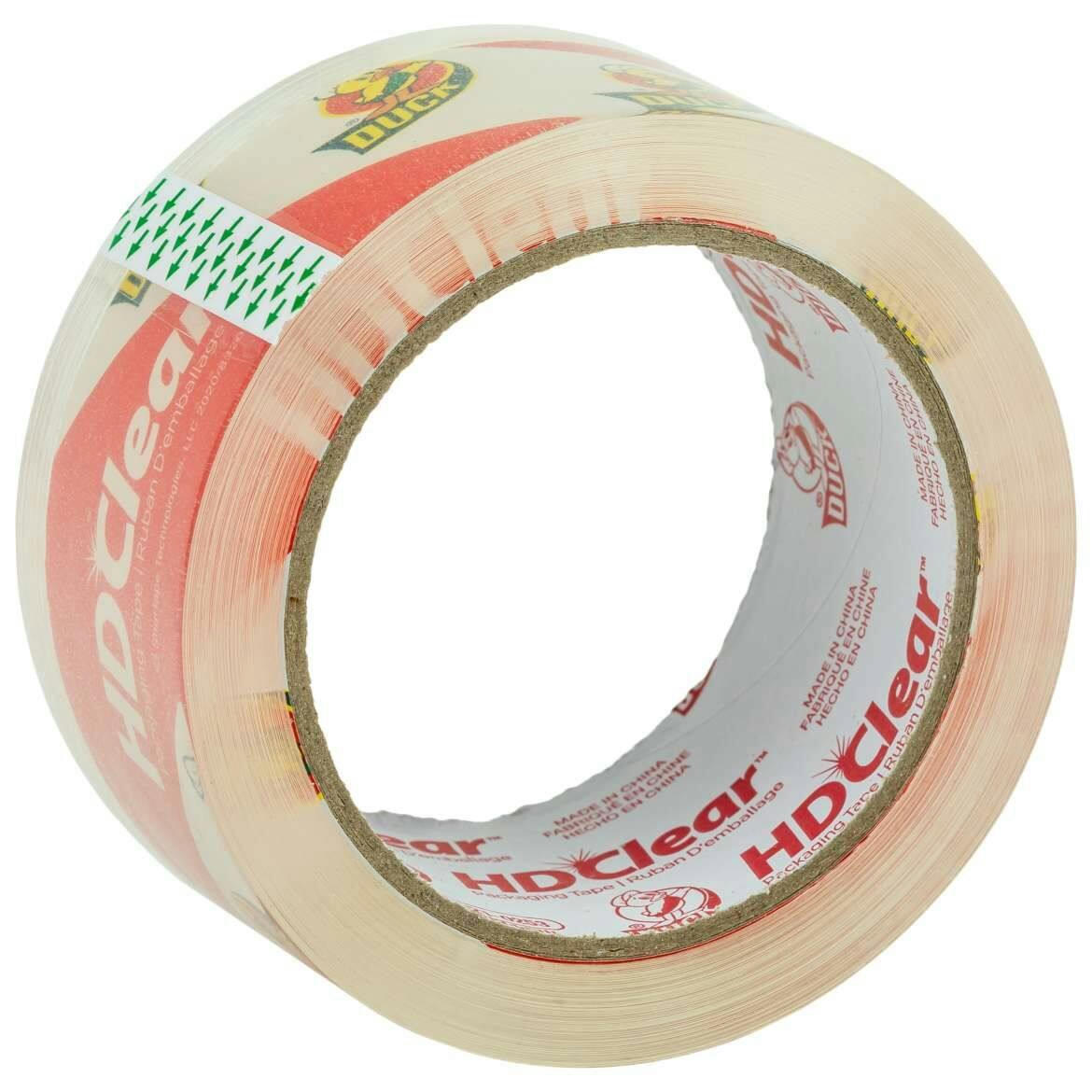Duck Packaging Tape For Shipping/Moving/Storage/Packing Boxes, Clear, 48-mm x 50-m, 6-pk