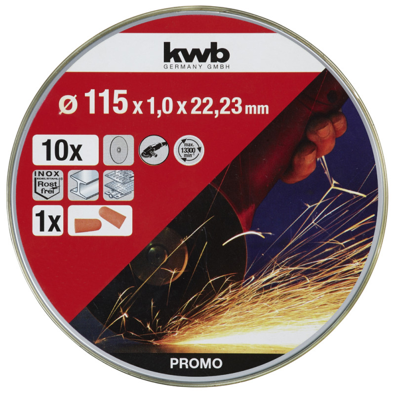 Disque à tronçonner 115 x 1 mm 10 pièces KWB