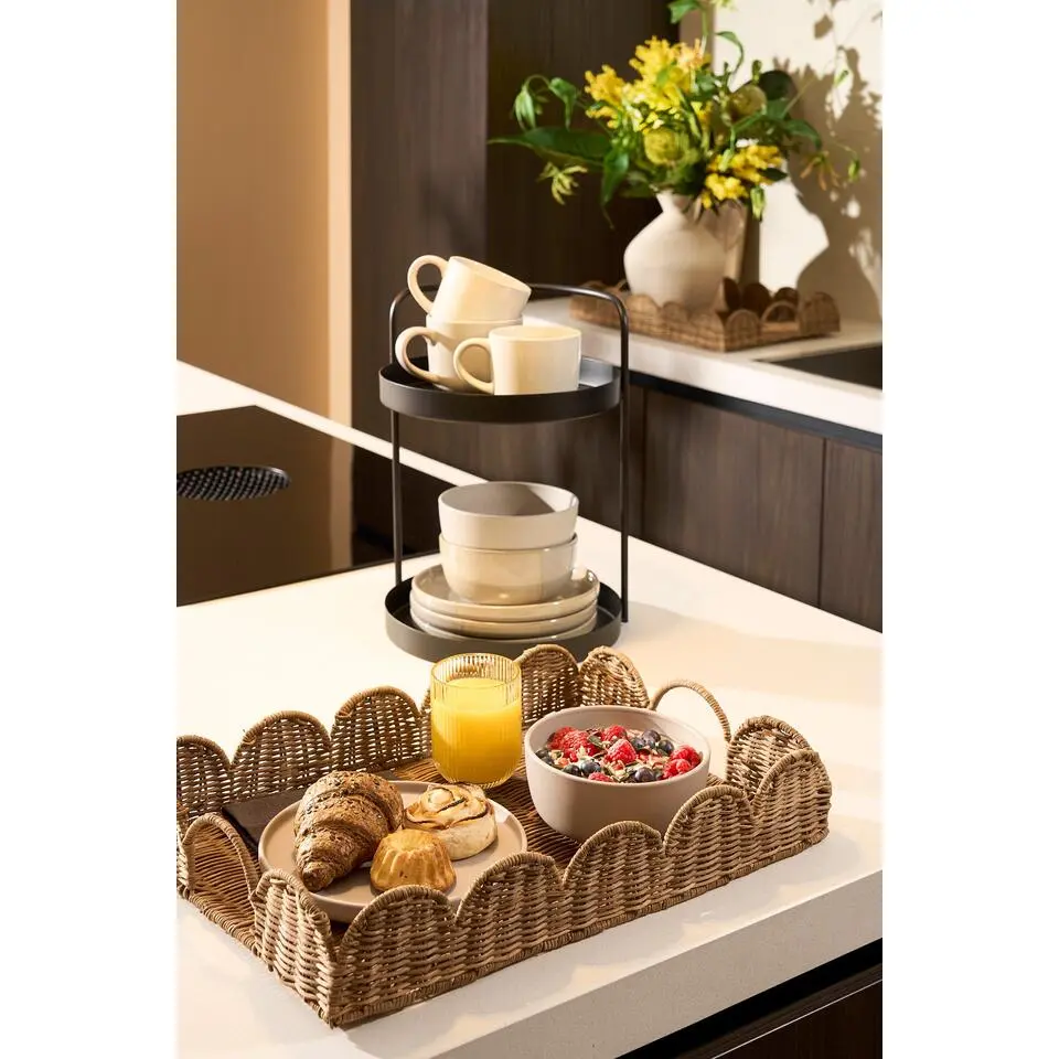 Mica Decorations Eleta Dienblad - Set van 2 - L50 x B35 x H8 cm