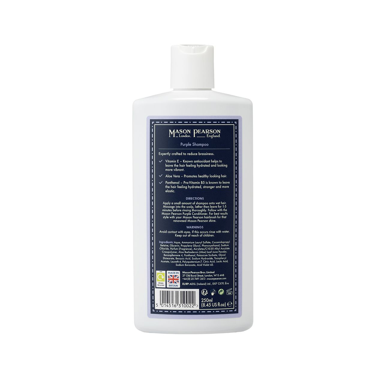 Mason Pearson Purple Shampoo for blonde and silver hair 250ml