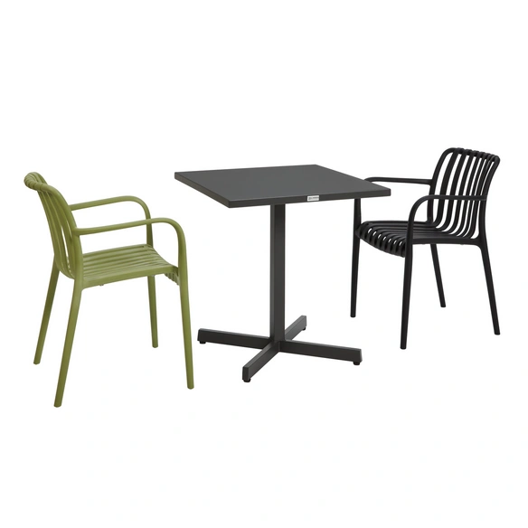 Stapelstuhl »Rosika«, BxTxH: 56 x 42/58 x 81 cm, Kunststoff, schwarz