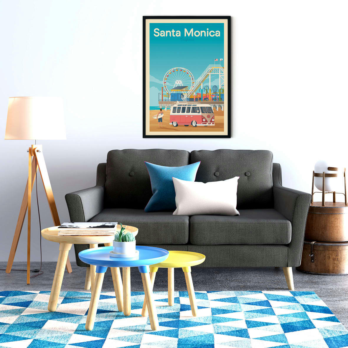 - Affiche Santa Monica  50x70 cm