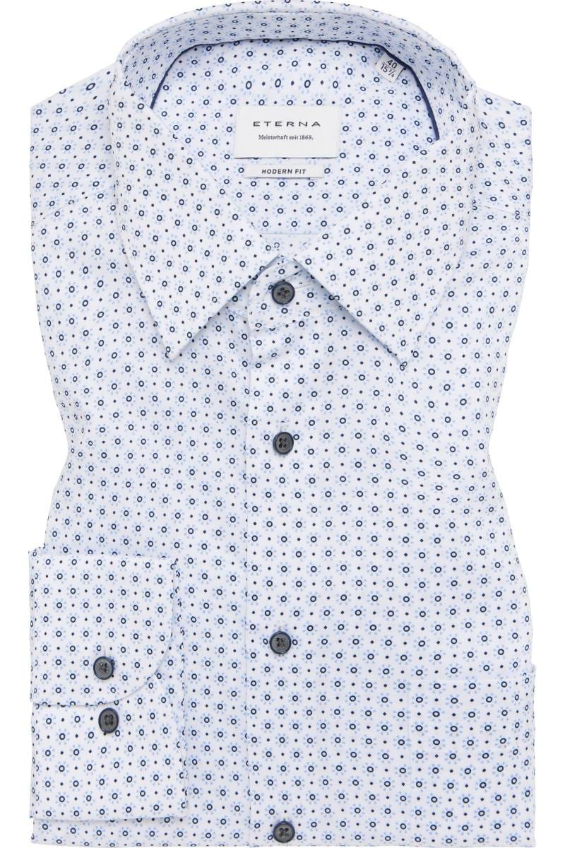 ETERNA Modern Fit Hemd hellblau, Bedruckt
