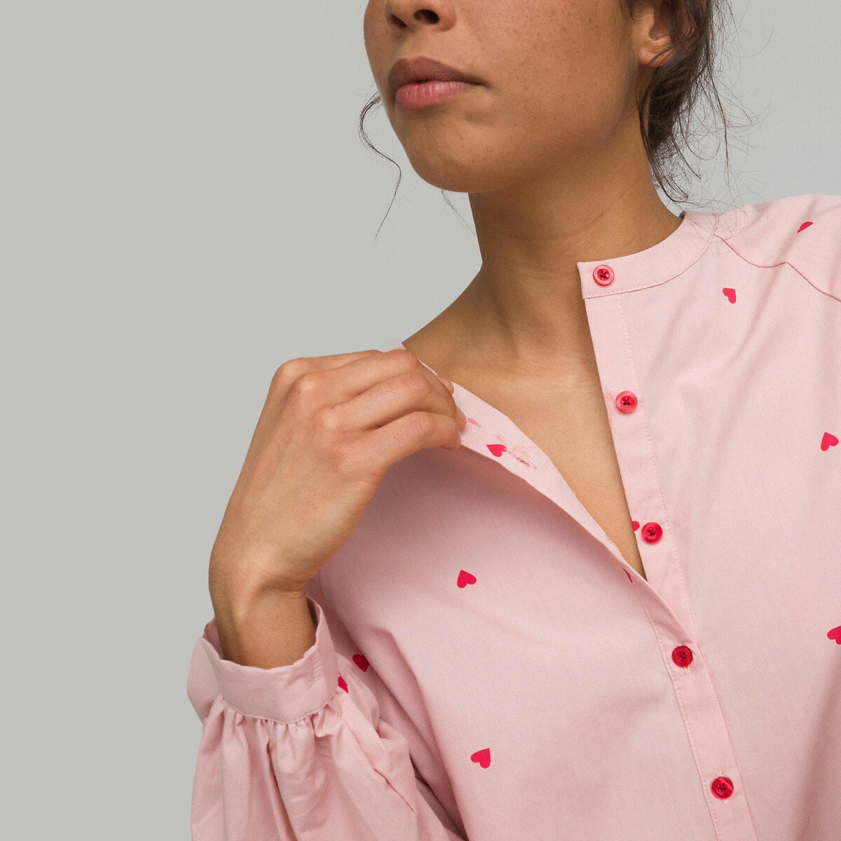 Chemise de nuit col tunisien