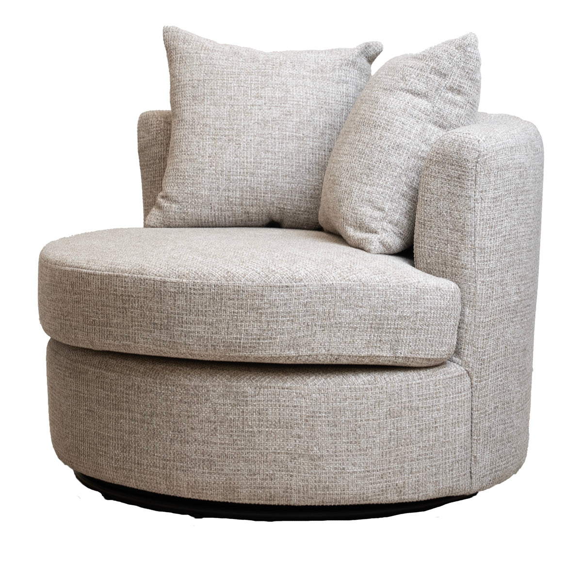 Giga Meubel Draaifauteuil Thony - Beige Chenille Stof - 93x88x84cm
