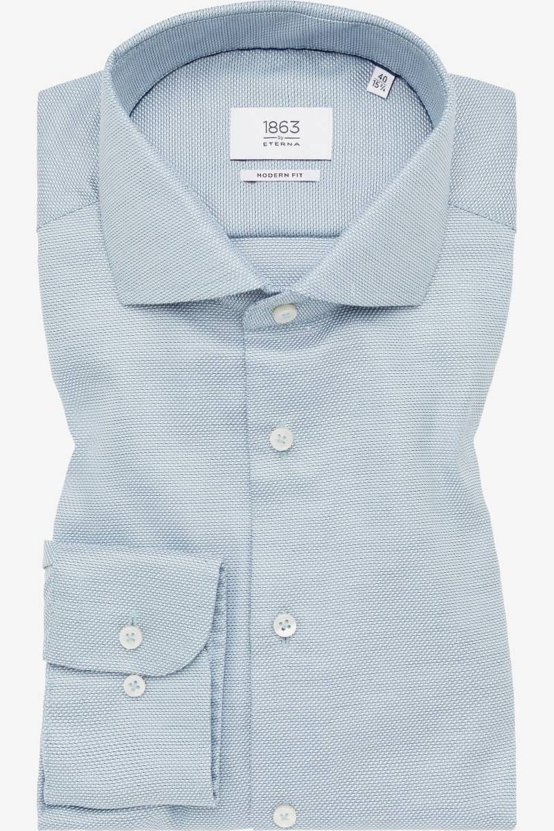 ETERNA 1863 Modern Fit Hemd hellgrün, Strukturiert