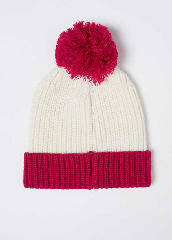 Berretto in maglia con pon pon