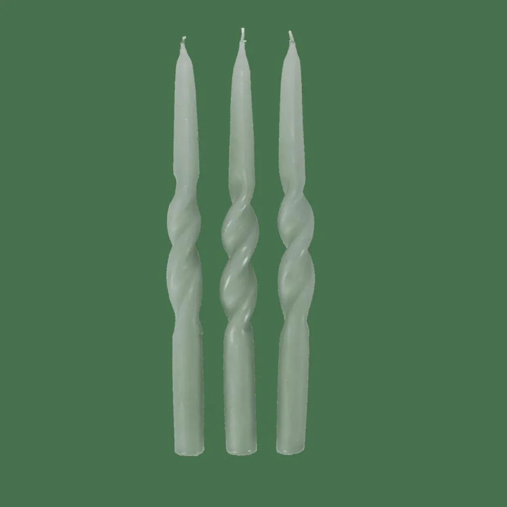 Bougies^CASA SPIRAL Bougie Torsadée Vert