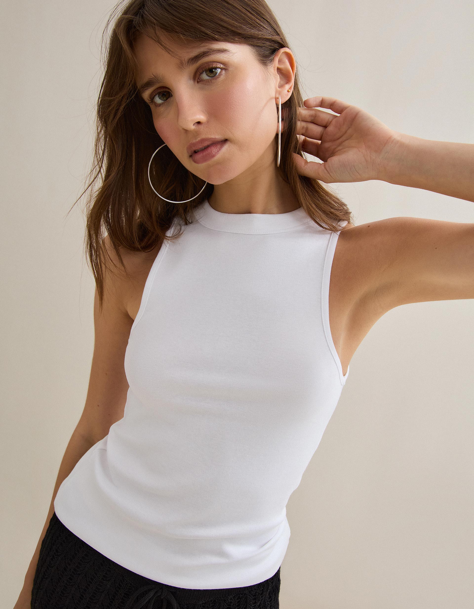 Tank Top com Modal, Mulher, Branco