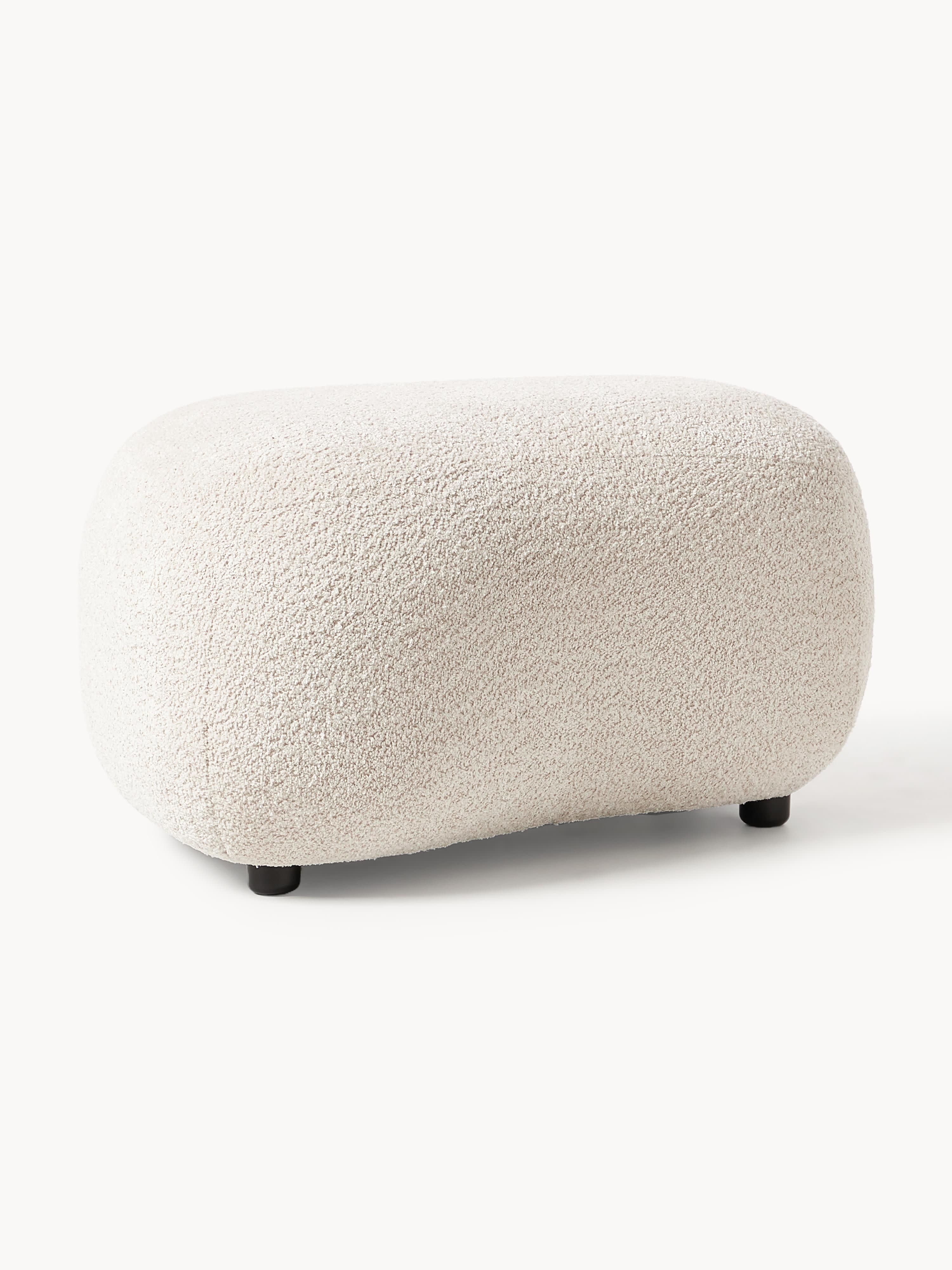Hocker Alba aus Teddy-Bouclé