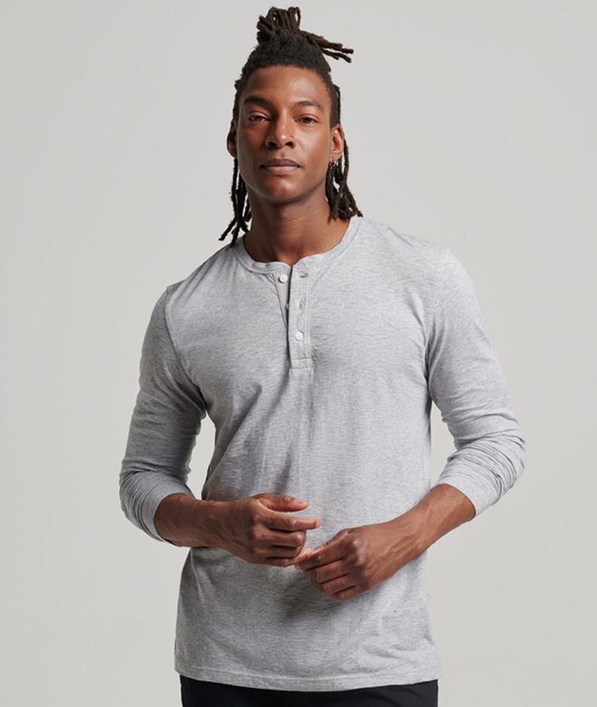 Long Sleeve Jersey Henley Top