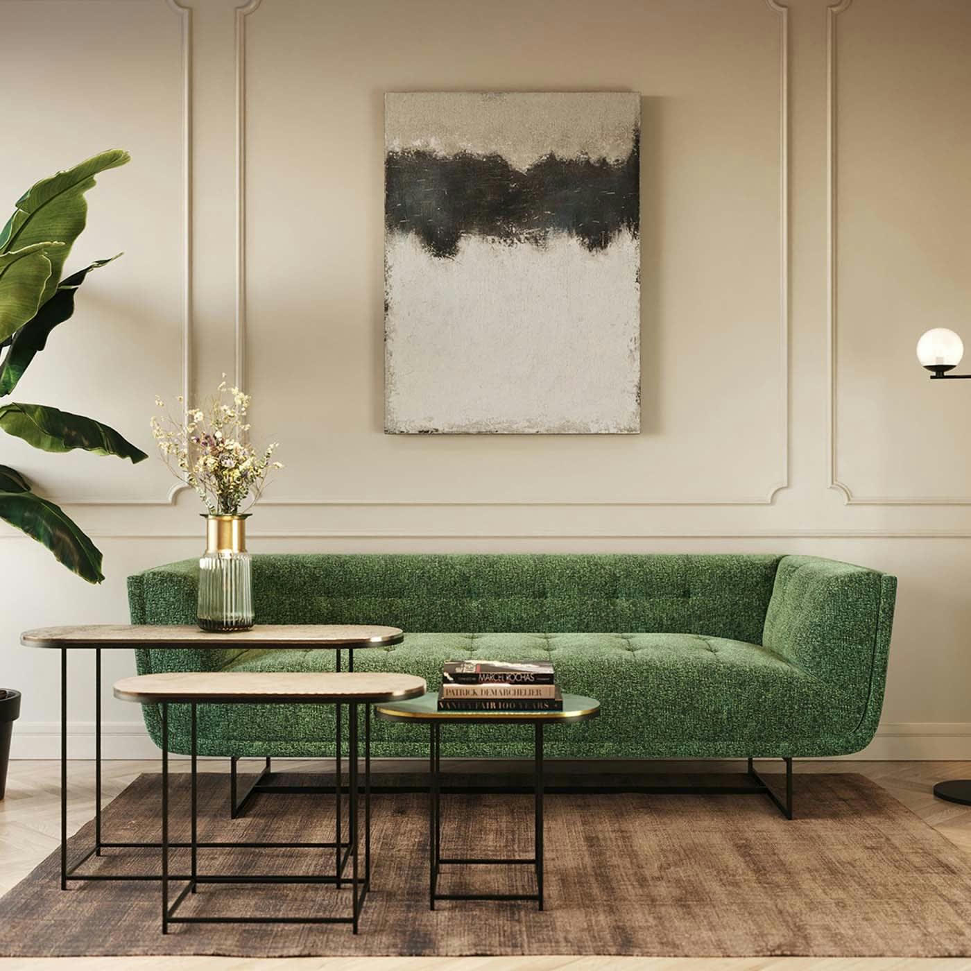 INTO THE SEA - Toile bleu foncé et gris clair abstraite en coton 90x120