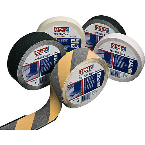 Bande antidérapante tesa 60950 Professional noir 15 m x 25 mm, ép. 0,9 mm, adhésif permanent