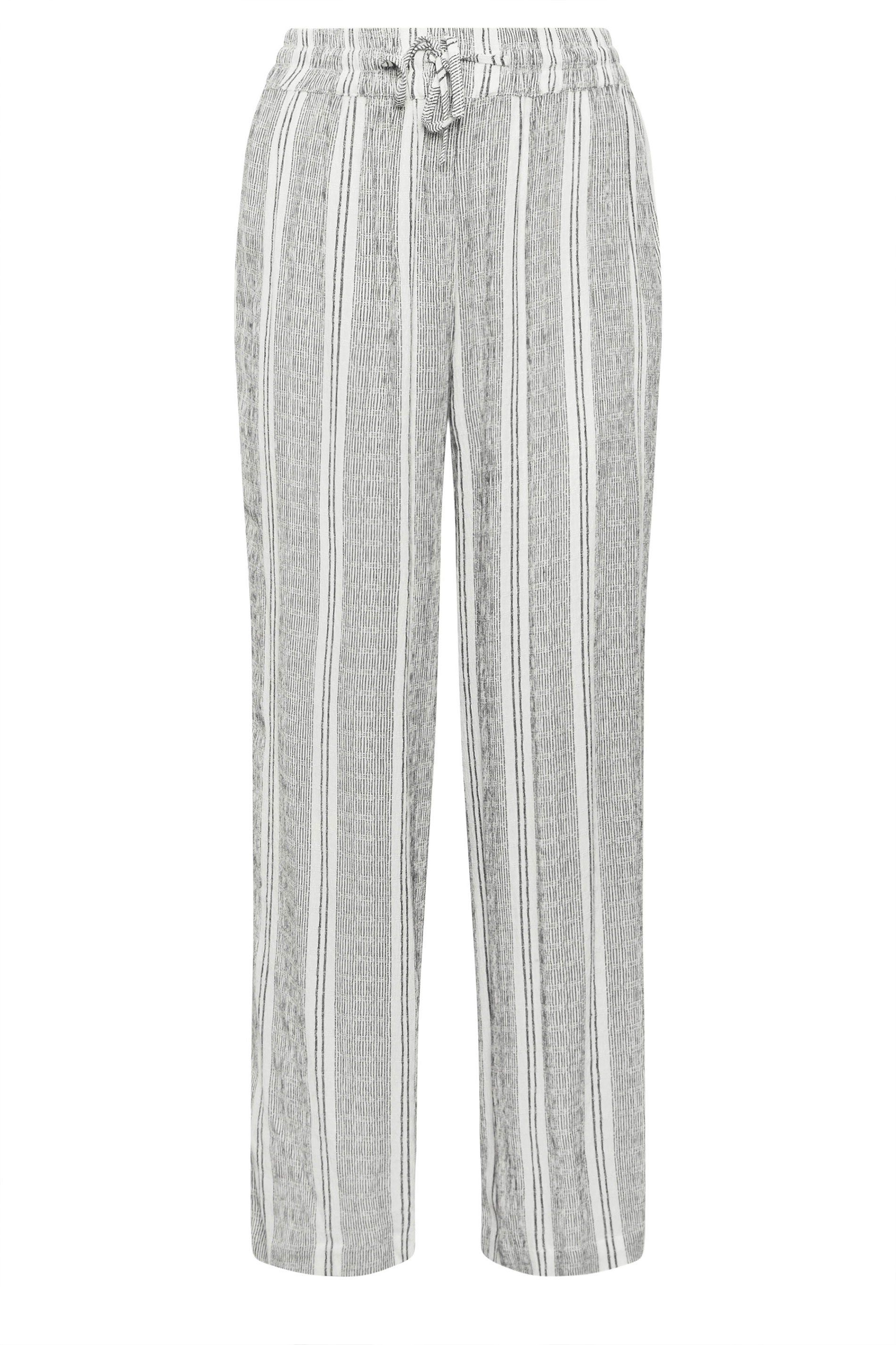 M&Co Stripe Wide Leg Trousers