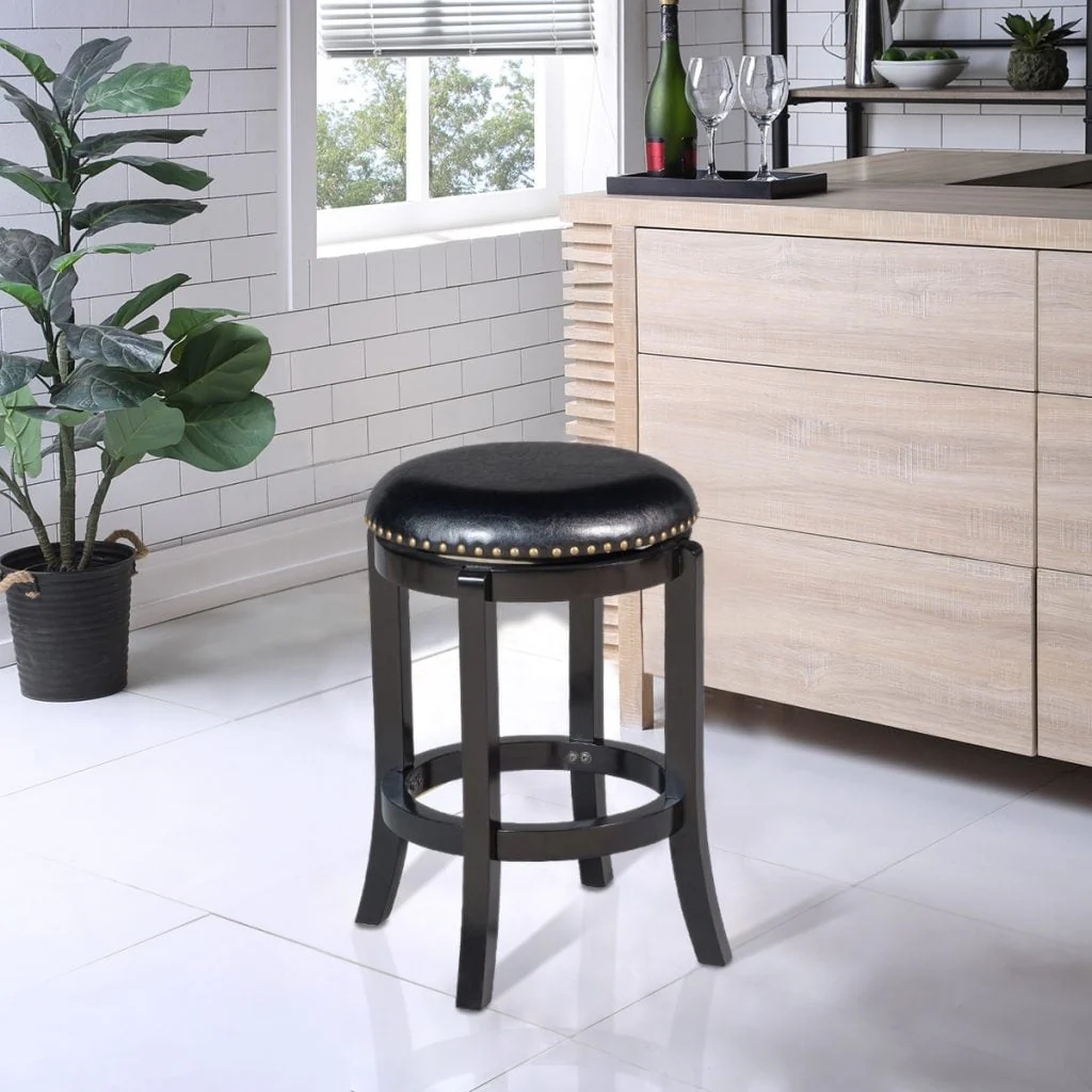 Cordova Black Swivel Counter Height Bar Stool