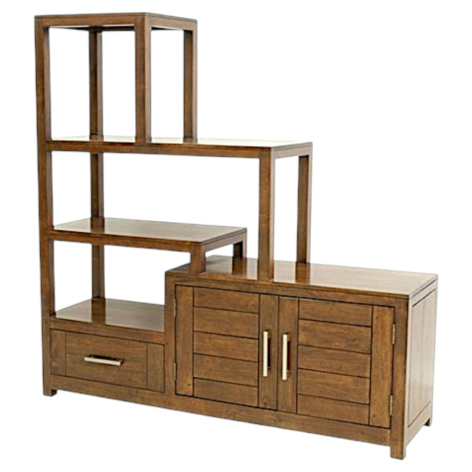 Etagère escalier 4P 1 tiroir ATTAN 142x40x145cm