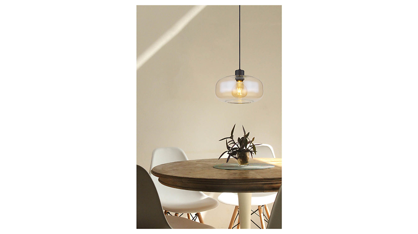 Lampa sufitowa Jepp LED szklana czarna