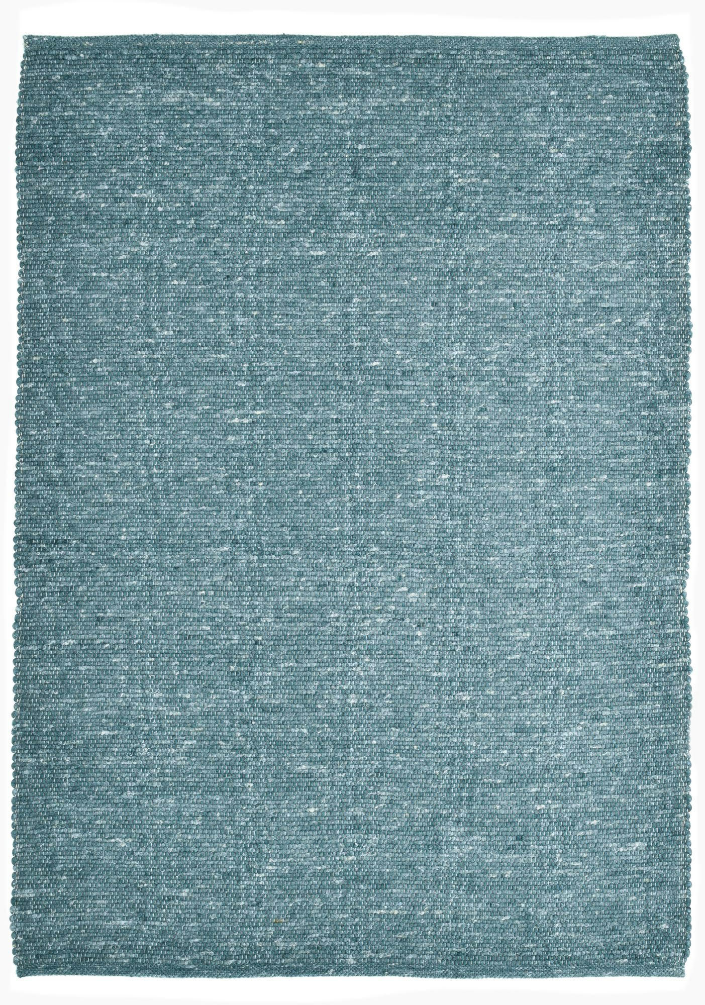 ALPEN - Tapis tissé main en laine vierge - petrol 170x240 cm